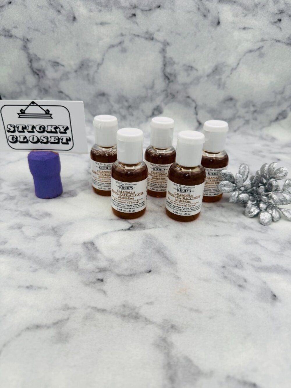 Kiehls Skincare Gift Set-Calendula Herbal-Extract Toner,Travel,5 X 40ml-5pc-NEW